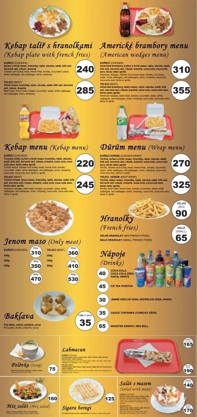 Antalya Kebap — jídelní lístek strana 2